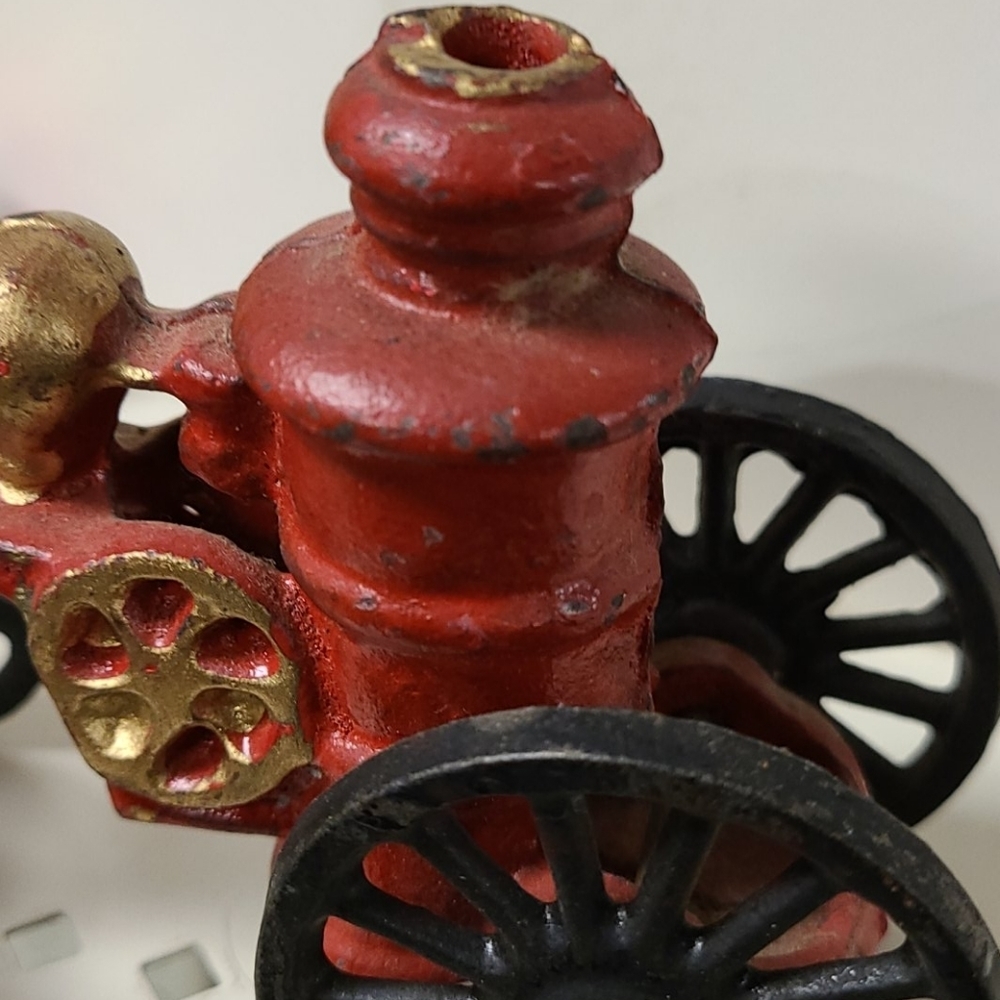 Antique1890's CAST IRON HORSE DRAWN FIRE ENGINE P… - Picture 10 of 10